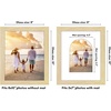 image:imageAmericanflat 11x14 Picture Frame with ShatterResistant Glass  Use as 8x10 Frame with Mat or Display 11x14 Photo Without Mat  Signature Collection  Picture Frames for Wall Display  Driftwood  Engineered Wood construction Shatterresistant glass hangs vertical or horizontal sawtooth hangers includedNatural Oak