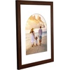 image:imageAmericanflat 11x14 Picture Frame with ShatterResistant Glass  Use as 8x10 Frame with Mat or Display 11x14 Photo Without Mat  Signature Collection  Picture Frames for Wall Display  Driftwood  Engineered Wood construction Shatterresistant glass hangs vertical or horizontal sawtooth hangers includedWalnut