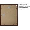 image:imageAmericanflat 11x14 Picture Frame with ShatterResistant Glass  Use as 8x10 Frame with Mat or Display 11x14 Photo Without Mat  Signature Collection  Picture Frames for Wall Display  Driftwood  Engineered Wood construction Shatterresistant glass hangs vertical or horizontal sawtooth hangers includedWalnut