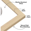 image:imageAmericanflat 11x14 Picture Frame with ShatterResistant Glass  Use as 8x10 Frame with Mat or Display 11x14 Photo Without Mat  Signature Collection  Picture Frames for Wall Display  Driftwood  Engineered Wood construction Shatterresistant glass hangs vertical or horizontal sawtooth hangers includedNatural Oak