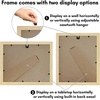 image:imageAmericanflat 11x14 Picture Frame with ShatterResistant Glass  Use as 8x10 Frame with Mat or Display 11x14 Photo Without Mat  Signature Collection  Picture Frames for Wall Display  Driftwood  Engineered Wood construction Shatterresistant glass hangs vertical or horizontal sawtooth hangers includedNatural Oak