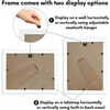 image:imageAmericanflat 11x14 Picture Frame with ShatterResistant Glass  Use as 8x10 Frame with Mat or Display 11x14 Photo Without Mat  Signature Collection  Picture Frames for Wall Display  Driftwood  Engineered Wood construction Shatterresistant glass hangs vertical or horizontal sawtooth hangers includedWhite