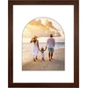 image:imageAmericanflat 11x14 Picture Frame with ShatterResistant Glass  Use as 8x10 Frame with Mat or Display 11x14 Photo Without Mat  Signature Collection  Picture Frames for Wall Display  Driftwood  Engineered Wood construction Shatterresistant glass hangs vertical or horizontal sawtooth hangers includedWalnut