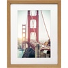 image:imageAmericanflat 11x14 Picture Frame with ShatterResistant Glass  Use as 8x10 Frame with Mat or Display 11x14 Photo Without Mat  Signature Collection  Picture Frames for Wall Display  Dark OakDark Oak