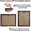 image:imageAmericanflat 11x14 Picture Frame with ShatterResistant Glass  Use as 8x10 Frame with Mat or Display 11x14 Photo Without Mat  Signature Collection  Picture Frames for Wall Display  Driftwood  Engineered Wood construction Shatterresistant glass hangs vertical or horizontal sawtooth hangers includedWalnut