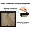 image:imageAmericanflat 11x14 Picture Frame with ShatterResistant Glass  Use as 8x10 Frame with Mat or Display 11x14 Photo Without Mat  Signature Collection  Picture Frames for Wall Display  Driftwood  Engineered Wood construction Shatterresistant glass hangs vertical or horizontal sawtooth hangers includedBlack