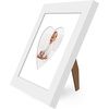 image:imageAmericanflat 11x14 Picture Frame with ShatterResistant Glass  Use as 8x10 Frame with Mat or Display 11x14 Photo Without Mat  Signature Collection  Picture Frames for Wall Display  Driftwood  Engineered Wood construction Shatterresistant glass hangs vertical or horizontal sawtooth hangers includedWhite