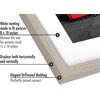 image:imageAmericanflat 11x14 Picture Frame with ShatterResistant Glass  Use as 8x10 Frame with Mat or Display 11x14 Photo Without Mat  Signature Collection  Picture Frames for Wall Display  Driftwood  Engineered Wood construction Shatterresistant glass hangs vertical or horizontal sawtooth hangers includedDriftwood