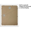 image:imageAmericanflat 11x14 Picture Frame with ShatterResistant Glass  Use as 8x10 Frame with Mat or Display 11x14 Photo Without Mat  Signature Collection  Picture Frames for Wall Display  Driftwood  Engineered Wood construction Shatterresistant glass hangs vertical or horizontal sawtooth hangers includedWhite