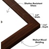 image:imageAmericanflat 11x14 Picture Frame with ShatterResistant Glass  Use as 8x10 Frame with Mat or Display 11x14 Photo Without Mat  Signature Collection  Picture Frames for Wall Display  Driftwood  Engineered Wood construction Shatterresistant glass hangs vertical or horizontal sawtooth hangers includedWalnut