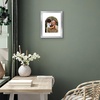 image:imageAmericanflat 11x14 Picture Frame with ShatterResistant Glass  Use as 8x10 Frame with Mat or Display 11x14 Photo Without Mat  Signature Collection  Picture Frames for Wall Display  Driftwood  Engineered Wood construction Shatterresistant glass hangs vertical or horizontal sawtooth hangers includedSilver