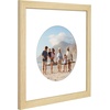 image:imageAmericanflat 11x14 Picture Frame with ShatterResistant Glass  Use as 8x10 Frame with Mat or Display 11x14 Photo Without Mat  Signature Collection  Picture Frames for Wall Display  Driftwood  Engineered Wood construction Shatterresistant glass hangs vertical or horizontal sawtooth hangers includedNatural Oak