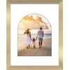 image:imageAmericanflat 11x14 Picture Frame with ShatterResistant Glass  Use as 8x10 Frame with Mat or Display 11x14 Photo Without Mat  Signature Collection  Picture Frames for Wall Display  Driftwood  Engineered Wood construction Shatterresistant glass hangs vertical or horizontal sawtooth hangers includedGold