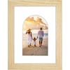 image:imageAmericanflat 11x14 Picture Frame with ShatterResistant Glass  Use as 8x10 Frame with Mat or Display 11x14 Photo Without Mat  Signature Collection  Picture Frames for Wall Display  Driftwood  Engineered Wood construction Shatterresistant glass hangs vertical or horizontal sawtooth hangers includedNatural Oak