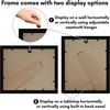 image:imageAmericanflat 11x14 Picture Frame with ShatterResistant Glass  Use as 8x10 Frame with Mat or Display 11x14 Photo Without Mat  Signature Collection  Picture Frames for Wall Display  Driftwood  Engineered Wood construction Shatterresistant glass hangs vertical or horizontal sawtooth hangers includedBlack