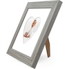 image:imageAmericanflat 11x14 Picture Frame with ShatterResistant Glass  Use as 8x10 Frame with Mat or Display 11x14 Photo Without Mat  Signature Collection  Picture Frames for Wall Display  Driftwood  Engineered Wood construction Shatterresistant glass hangs vertical or horizontal sawtooth hangers includedDriftwood