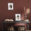 image:imageAmericanflat 11x14 Picture Frame with ShatterResistant Glass  Use as 8x10 Frame with Mat or Display 11x14 Photo Without Mat  Signature Collection  Picture Frames for Wall Display  Driftwood  Engineered Wood construction Shatterresistant glass hangs vertical or horizontal sawtooth hangers includedSilver