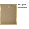 image:imageAmericanflat 11x14 Picture Frame with ShatterResistant Glass  Use as 8x10 Frame with Mat or Display 11x14 Photo Without Mat  Signature Collection  Picture Frames for Wall Display  Driftwood  Engineered Wood construction Shatterresistant glass hangs vertical or horizontal sawtooth hangers includedGold