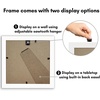 image:imageAmericanflat 11x14 Picture Frame with ShatterResistant Glass  Use as 8x10 Frame with Mat or Display 11x14 Photo Without Mat  Signature Collection  Picture Frames for Wall Display  Driftwood  Engineered Wood construction Shatterresistant glass hangs vertical or horizontal sawtooth hangers includedWhite