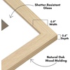image:imageAmericanflat 11x14 Picture Frame with ShatterResistant Glass  Use as 8x10 Frame with Mat or Display 11x14 Photo Without Mat  Signature Collection  Picture Frames for Wall Display  Driftwood  Engineered Wood construction Shatterresistant glass hangs vertical or horizontal sawtooth hangers includedNatural Oak