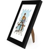 image:imageAmericanflat 11x14 Picture Frame with ShatterResistant Glass  Use as 8x10 Frame with Mat or Display 11x14 Photo Without Mat  Signature Collection  Picture Frames for Wall Display  Driftwood  Engineered Wood construction Shatterresistant glass hangs vertical or horizontal sawtooth hangers includedBlack