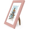 image:imageAmericanflat 11x14 Picture Frame with ShatterResistant Glass  Use as 8x10 Frame with Mat or Display 11x14 Photo Without Mat  Signature Collection  Picture Frames for Wall Display  Driftwood  Engineered Wood construction Shatterresistant glass hangs vertical or horizontal sawtooth hangers includedPink