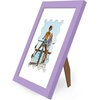 image:imageAmericanflat 11x14 Picture Frame with ShatterResistant Glass  Use as 8x10 Frame with Mat or Display 11x14 Photo Without Mat  Signature Collection  Picture Frames for Wall Display  Driftwood  Engineered Wood construction Shatterresistant glass hangs vertical or horizontal sawtooth hangers includedPurple