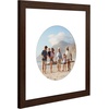 image:imageAmericanflat 11x14 Picture Frame with ShatterResistant Glass  Use as 8x10 Frame with Mat or Display 11x14 Photo Without Mat  Signature Collection  Picture Frames for Wall Display  Driftwood  Engineered Wood construction Shatterresistant glass hangs vertical or horizontal sawtooth hangers includedWalnut