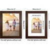 image:imageAmericanflat 11x14 Picture Frame with ShatterResistant Glass  Use as 8x10 Frame with Mat or Display 11x14 Photo Without Mat  Signature Collection  Picture Frames for Wall Display  Driftwood  Engineered Wood construction Shatterresistant glass hangs vertical or horizontal sawtooth hangers includedWalnut