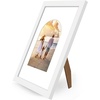 image:imageAmericanflat 11x14 Picture Frame with ShatterResistant Glass  Use as 8x10 Frame with Mat or Display 11x14 Photo Without Mat  Signature Collection  Picture Frames for Wall Display  Driftwood  Engineered Wood construction Shatterresistant glass hangs vertical or horizontal sawtooth hangers includedWhite