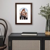 image:imageAmericanflat 11x14 Picture Frame with ShatterResistant Glass  Use as 8x10 Frame with Mat or Display 11x14 Photo Without Mat  Signature Collection  Picture Frames for Wall Display  Driftwood  Engineered Wood construction Shatterresistant glass hangs vertical or horizontal sawtooth hangers includedWalnut