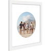 image:imageAmericanflat 11x14 Picture Frame with ShatterResistant Glass  Use as 8x10 Frame with Mat or Display 11x14 Photo Without Mat  Signature Collection  Picture Frames for Wall Display  Driftwood  Engineered Wood construction Shatterresistant glass hangs vertical or horizontal sawtooth hangers includedWhite