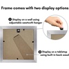 image:imageAmericanflat 11x14 Picture Frame with ShatterResistant Glass  Use as 8x10 Frame with Mat or Display 11x14 Photo Without Mat  Signature Collection  Picture Frames for Wall Display  Driftwood  Engineered Wood construction Shatterresistant glass hangs vertical or horizontal sawtooth hangers includedSilver
