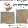 image:imageAmericanflat 11x14 Picture Frame with ShatterResistant Glass  Use as 8x10 Frame with Mat or Display 11x14 Photo Without Mat  Signature Collection  Picture Frames for Wall Display  Driftwood  Engineered Wood construction Shatterresistant glass hangs vertical or horizontal sawtooth hangers includedSilver