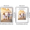 image:imageAmericanflat 11x14 Picture Frame with ShatterResistant Glass  Use as 8x10 Frame with Mat or Display 11x14 Photo Without Mat  Signature Collection  Picture Frames for Wall Display  Dark OakSilver