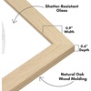 image:imageAmericanflat 11x14 Picture Frame with ShatterResistant Glass  Use as 8x10 Frame with Mat or Display 11x14 Photo Without Mat  Signature Collection  Picture Frames for Wall Display  Driftwood  Engineered Wood construction Shatterresistant glass hangs vertical or horizontal sawtooth hangers includedNatural Oak