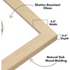 image:imageAmericanflat 11x14 Picture Frame with ShatterResistant Glass  Use as 8x10 Frame with Mat or Display 11x14 Photo Without Mat  Signature Collection  Picture Frames for Wall Display  Driftwood  Engineered Wood construction Shatterresistant glass hangs vertical or horizontal sawtooth hangers includedNatural Oak