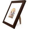 image:imageAmericanflat 11x14 Picture Frame with ShatterResistant Glass  Use as 8x10 Frame with Mat or Display 11x14 Photo Without Mat  Signature Collection  Picture Frames for Wall Display  Driftwood  Engineered Wood construction Shatterresistant glass hangs vertical or horizontal sawtooth hangers includedWalnut