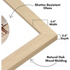 image:imageAmericanflat 11x14 Picture Frame with ShatterResistant Glass  Use as 8x10 Frame with Mat or Display 11x14 Photo Without Mat  Signature Collection  Picture Frames for Wall Display  Driftwood  Engineered Wood construction Shatterresistant glass hangs vertical or horizontal sawtooth hangers includedNatural Oak