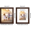 image:imageAmericanflat 11x14 Picture Frame with ShatterResistant Glass  Use as 8x10 Frame with Mat or Display 11x14 Photo Without Mat  Signature Collection  Picture Frames for Wall Display  Driftwood  Engineered Wood construction Shatterresistant glass hangs vertical or horizontal sawtooth hangers includedWalnut