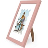image:imageAmericanflat 11x14 Picture Frame with ShatterResistant Glass  Use as 8x10 Frame with Mat or Display 11x14 Photo Without Mat  Signature Collection  Picture Frames for Wall Display  Driftwood  Engineered Wood construction Shatterresistant glass hangs vertical or horizontal sawtooth hangers includedPink