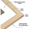image:imageAmericanflat 11x14 Picture Frame with ShatterResistant Glass  Use as 8x10 Frame with Mat or Display 11x14 Photo Without Mat  Signature Collection  Picture Frames for Wall Display  Driftwood  Engineered Wood construction Shatterresistant glass hangs vertical or horizontal sawtooth hangers includedNatural Oak