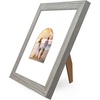 image:imageAmericanflat 11x14 Picture Frame with ShatterResistant Glass  Use as 8x10 Frame with Mat or Display 11x14 Photo Without Mat  Signature Collection  Picture Frames for Wall Display  Driftwood  Engineered Wood construction Shatterresistant glass hangs vertical or horizontal sawtooth hangers includedDriftwood