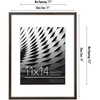 image:imageAmericanflat 11x14 Picture Frame with ShatterResistant Glass  Use as 8x10 Frame with Mat or Display 11x14 Photo Without Mat  Streamline Collection  Thin Border Picture Frames for Wall  Mahogany  Shatterresistant glass hangs vertical or horizontal sawtooth hangers included secure turntab backingMahogany