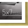 image:imageAmericanflat 11x14 Picture Frame with ShatterResistant Glass  Use as 8x10 Frame with Mat or Display 11x14 Photo Without Mat  Streamline Collection  Thin Border Picture Frames for Wall  Mahogany  Shatterresistant glass hangs vertical or horizontal sawtooth hangers included secure turntab backingGold