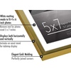 image:imageAmericanflat 11x14 Picture Frame with ShatterResistant Glass  Use as 8x10 Frame with Mat or Display 11x14 Photo Without Mat  Streamline Collection  Thin Border Picture Frames for Wall  Mahogany  Shatterresistant glass hangs vertical or horizontal sawtooth hangers included secure turntab backingGold