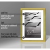 image:imageAmericanflat 11x14 Picture Frame with ShatterResistant Glass  Use as 8x10 Frame with Mat or Display 11x14 Photo Without Mat  Streamline Collection  Thin Border Picture Frames for Wall  Mahogany  Shatterresistant glass hangs vertical or horizontal sawtooth hangers included secure turntab backingGold