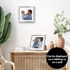 image:imageAmericanflat 11x14 Picture Frame with ShatterResistant Glass  Use as 8x10 Frame with Mat or Display 11x14 Photo Without Mat  Streamline Collection  Thin Border Picture Frames for Wall  Mahogany  Shatterresistant glass hangs vertical or horizontal sawtooth hangers included secure turntab backingSilver