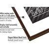 image:imageAmericanflat 11x14 Picture Frame with ShatterResistant Glass  Use as 8x10 Frame with Mat or Display 11x14 Photo Without Mat  Streamline Collection  Thin Border Picture Frames for Wall  Mahogany  Shatterresistant glass hangs vertical or horizontal sawtooth hangers included secure turntab backingWalnut