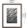 image:imageAmericanflat 11x14 Picture Frame with ShatterResistant Glass  Use as 8x10 Frame with Mat or Display 11x14 Photo Without Mat  Streamline Collection  Thin Border Picture Frames for Wall  Mahogany  Shatterresistant glass hangs vertical or horizontal sawtooth hangers included secure turntab backingWalnut